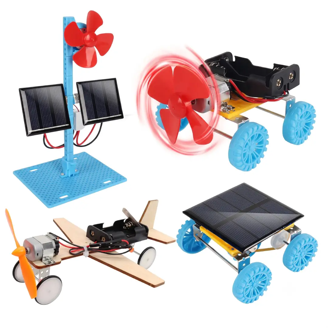 4 in 1 Solar Power and Electric Motor STEM Kit for Kids image 1