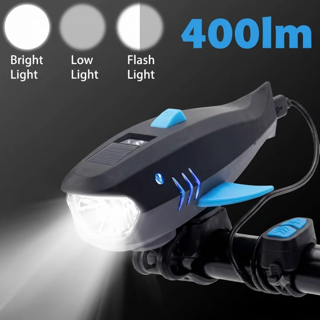 Bike Horn with Light 120dB Electric Bell and 400LM Rechargeable Headlight image 2