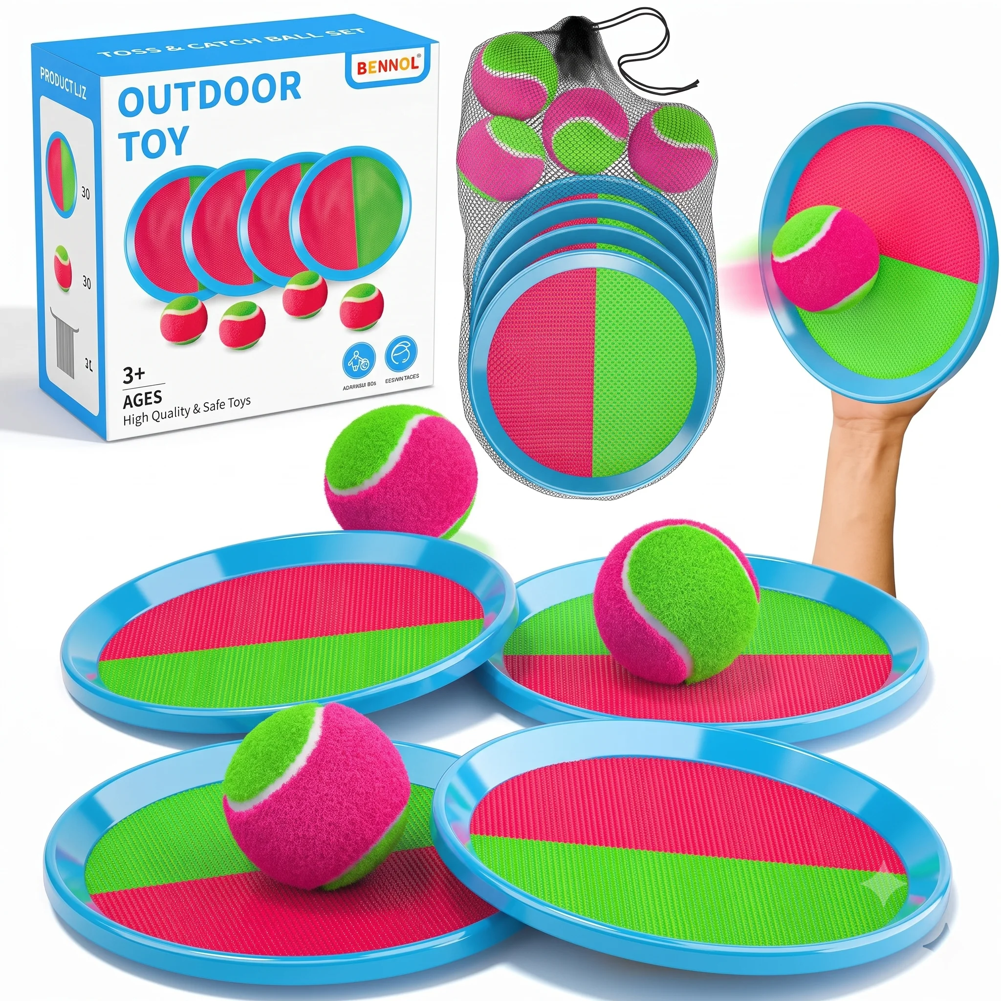 Toss and Catch Ball Game Outdoor Toy for Kids image 2
