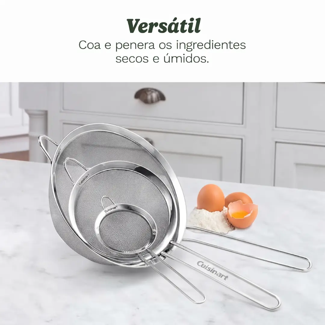 Cuisinart 3 Count Stainless Steel Fine Mesh Strainers image 2