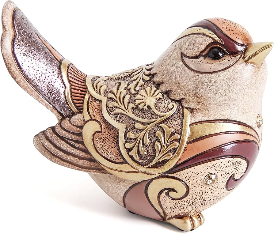 Bird Figurines For Home Decor,Bird Statue Sculpture For Shelf Decor Accents,Boho Bird Decorations For Table Office Living Room Bedroom,Retro Animal Statues Decorative Bird Gifts For Bird Lovers Women