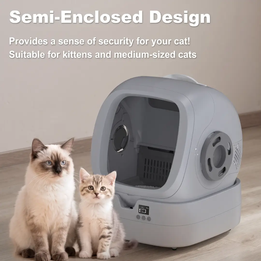 Automatic Self-Cleaning Cat Litter Box with App Control – Smart Litter Box with Weight Monitoring & Anti-Pinch Safety image 4
