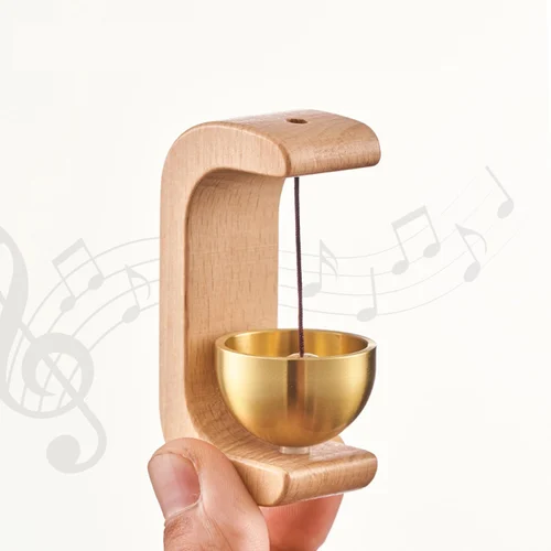 Magnetic Door Chime Bell, Wooden Wind Chime Shopkeepers Doorbell for Door Opening, Door Chimes with Pleasant Ding Sound for Home Store Office Garden, Housewarming Gift Decoration (C-Shaped)