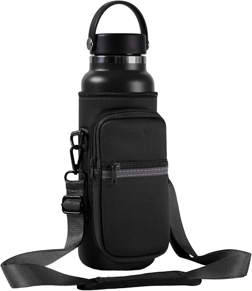 Water Bottle Carrier Bag,Water Bottle Holder with Straps Phone Pockets Fits Stanley Owala 16/24/32/40oz