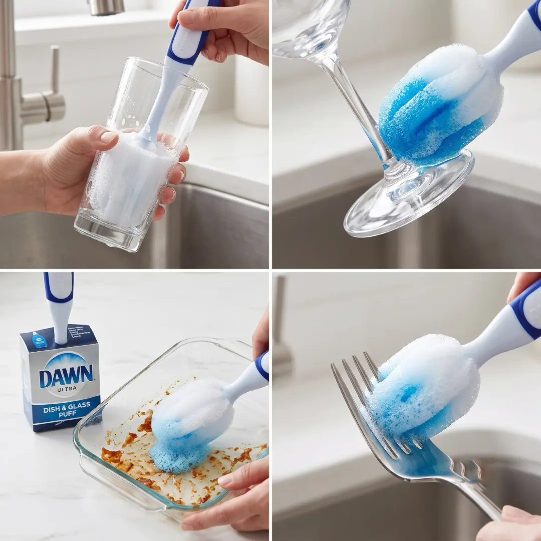 Dawn Ultra Puff Glassware and Dish Cleaning Brush image 4