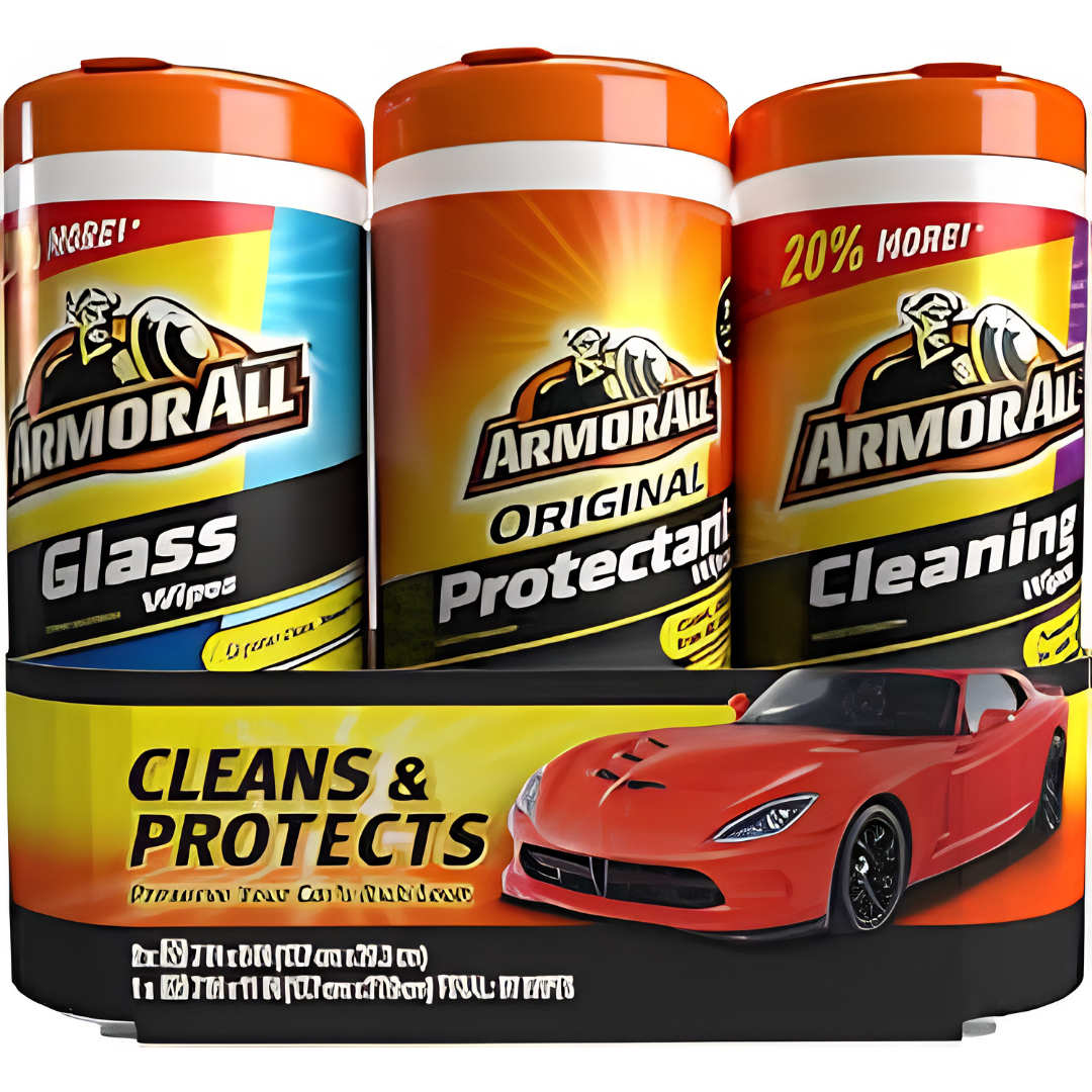 Armor All Protectant Glass and Cleaning Wipes Pack of 3