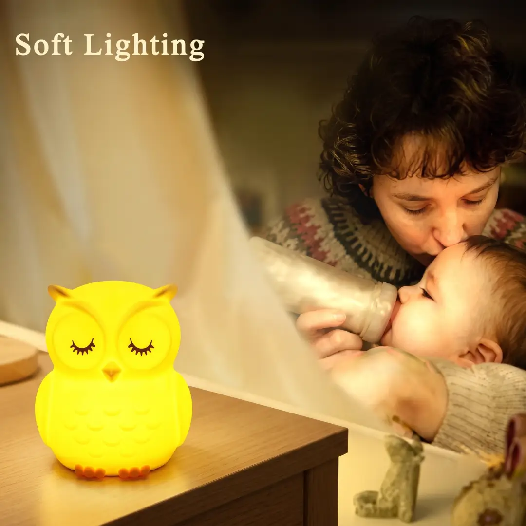 Portable Baby Night Light with 9 Colors and Dimming image 4
