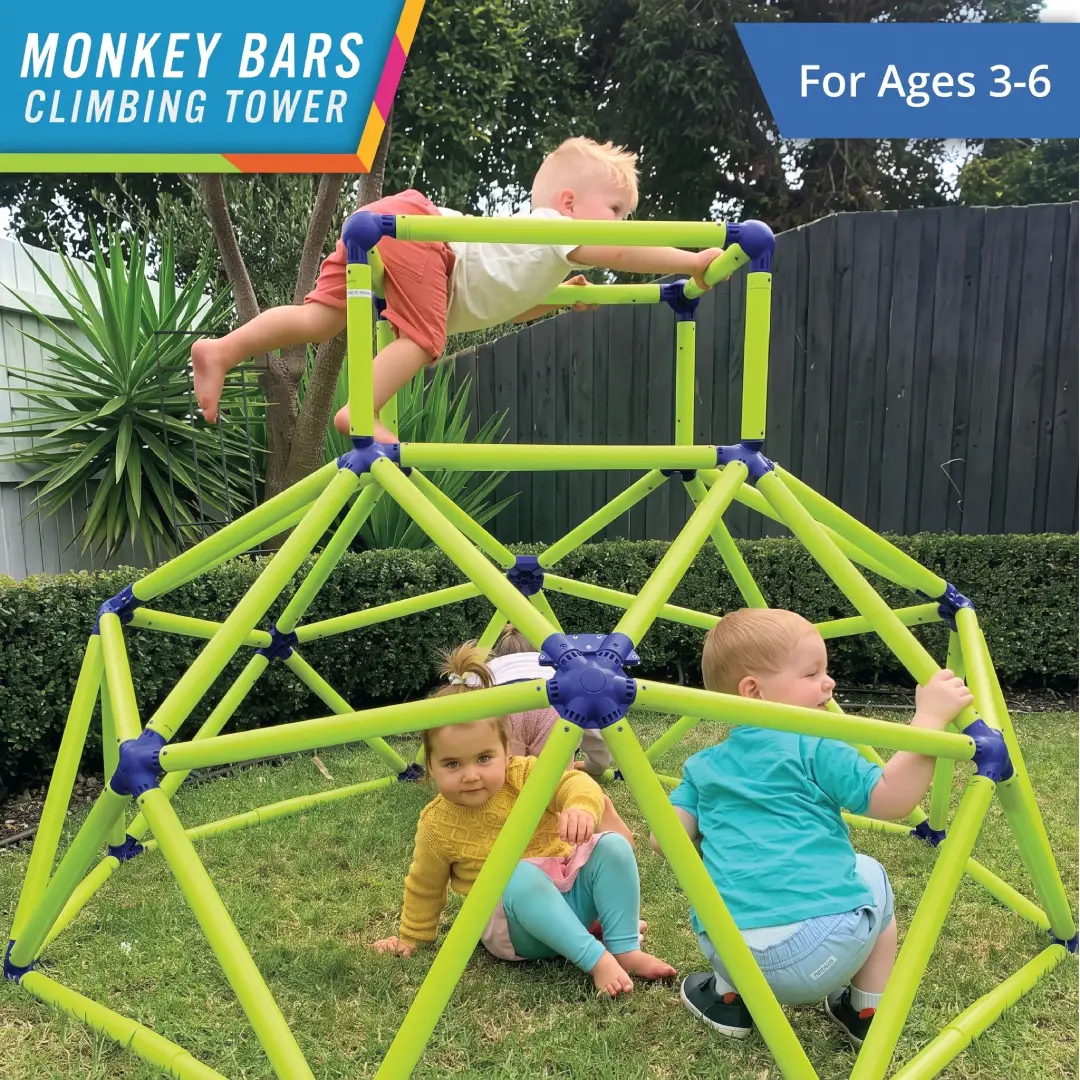 Kids Climbing Tower with Monkey Bars – Indoor & Outdoor Climbing Dome Playset for Ages 3–8 image 3
