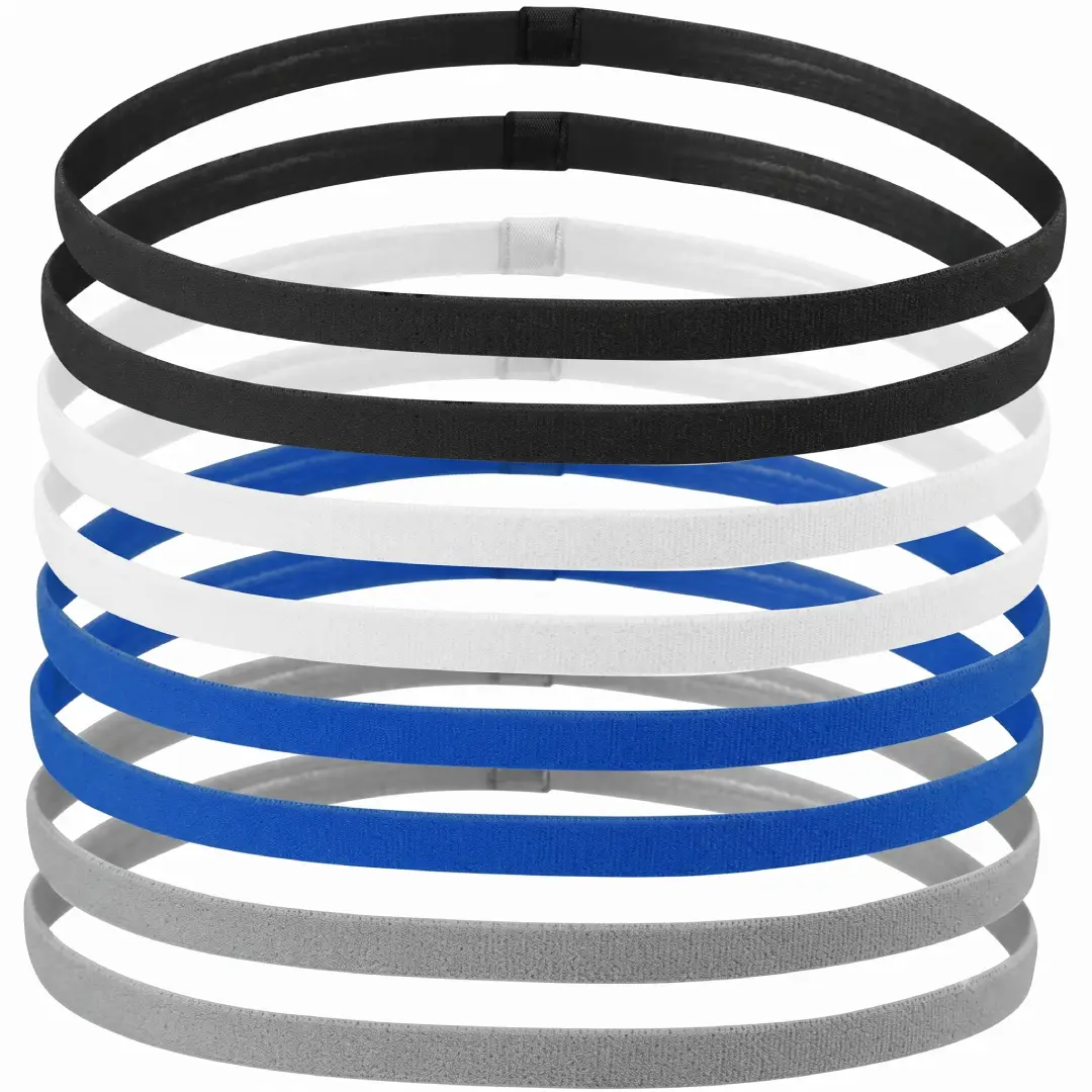 8 Pcs Non Slip Sports Running Headbands for Women and Men image 2